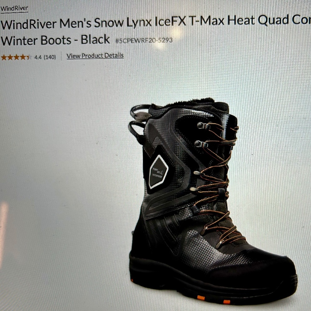 Men’s winter boots with ice fx t-max heat quad comfort waterproof